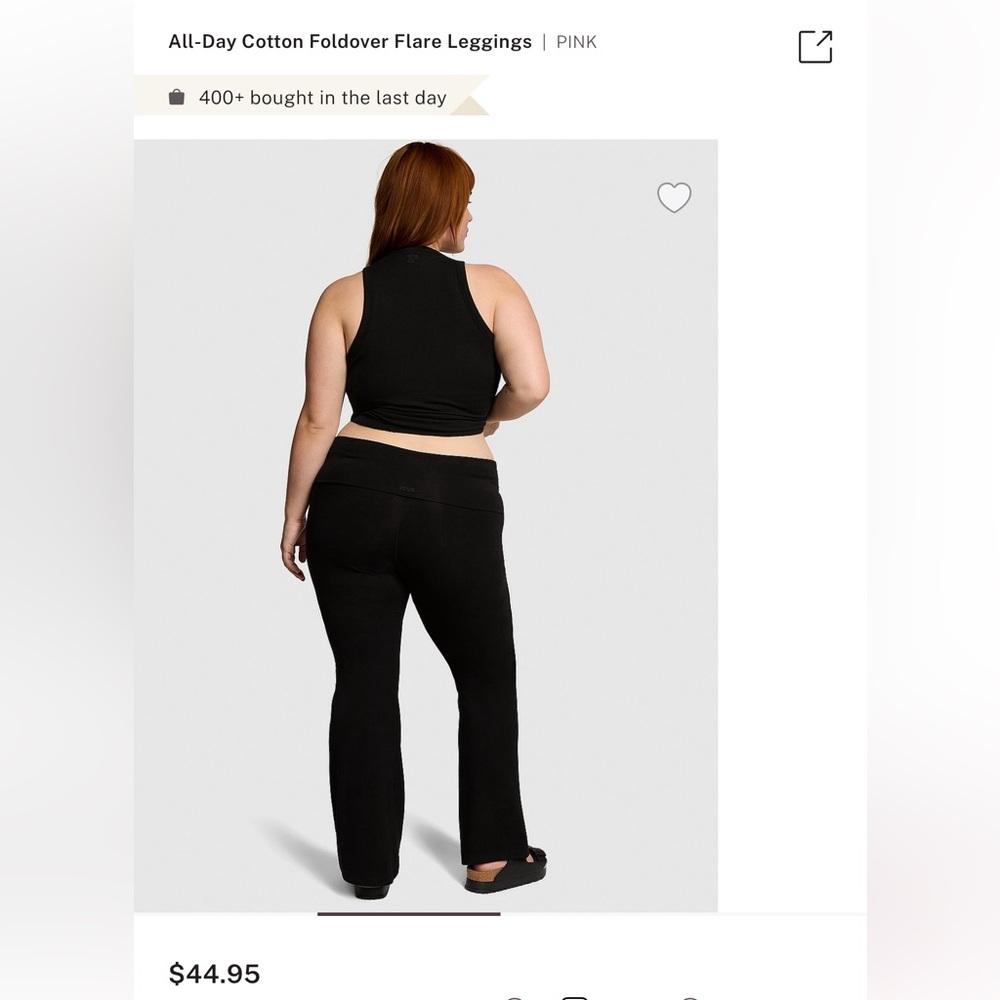 PINK Victoria's Secret Black Flare Leggings